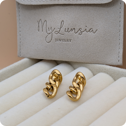 14k Gold plated chain earrings
