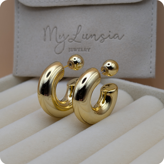 14k Gold plated beauty oorbellen