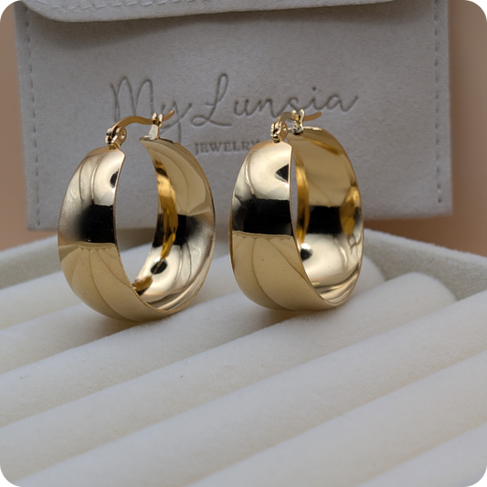 14k Gold plated chunky ovals