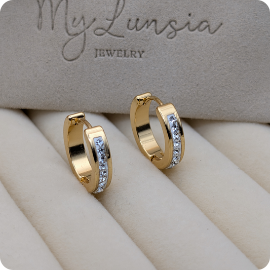 14k Gold plated zirconia earrings