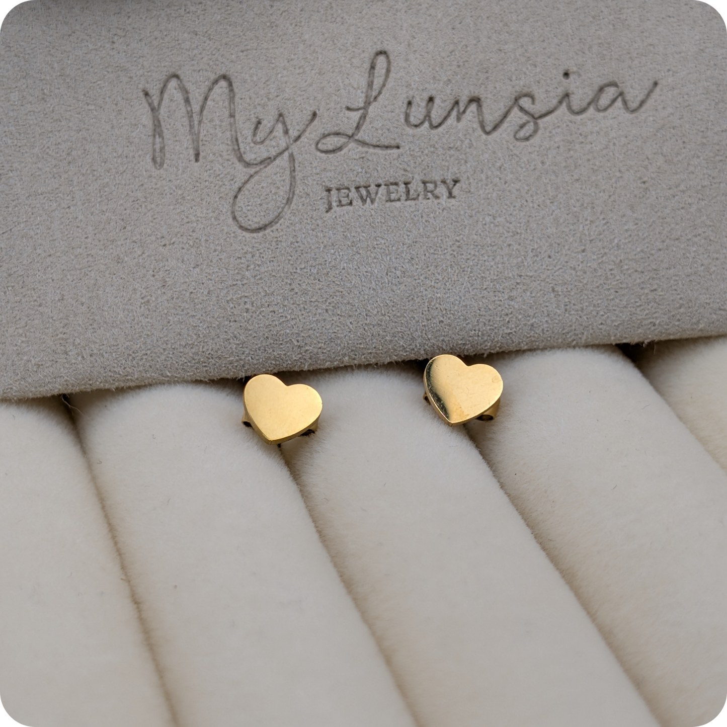 14k Gold plated heart earrings