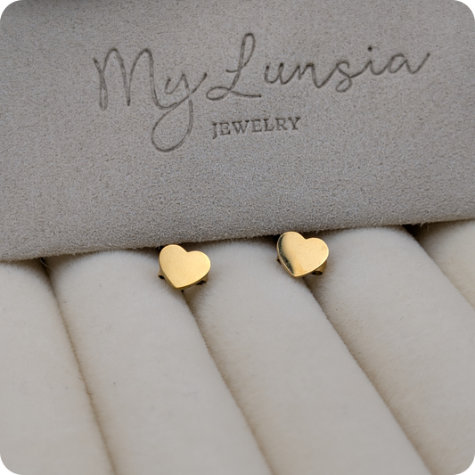 14k Gold plated heart earrings