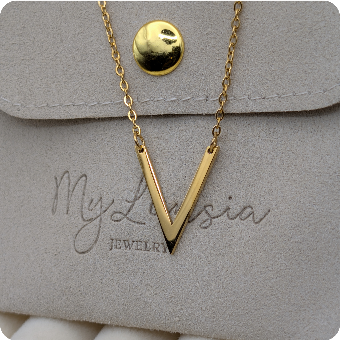 14k Gold plated V-chain