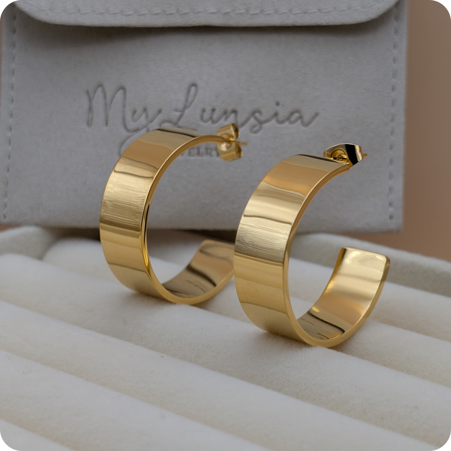 14k Gold plated chunky earrings