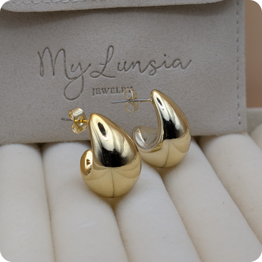 14k Gold plated little druppel oorbellen
