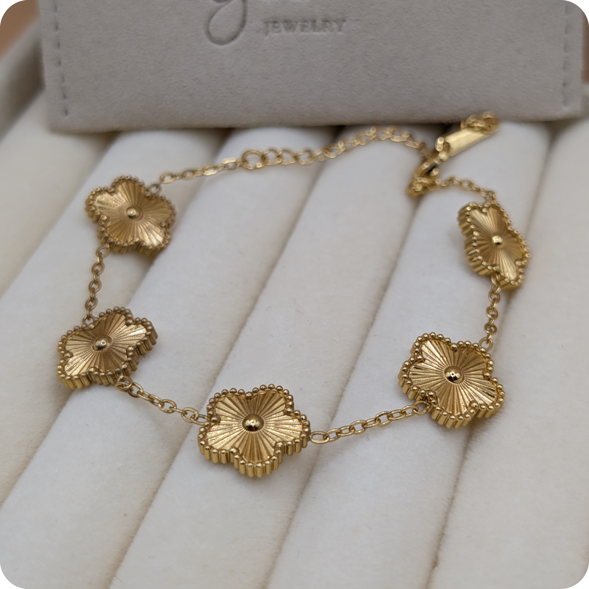 14k Gold plated flower bracelet