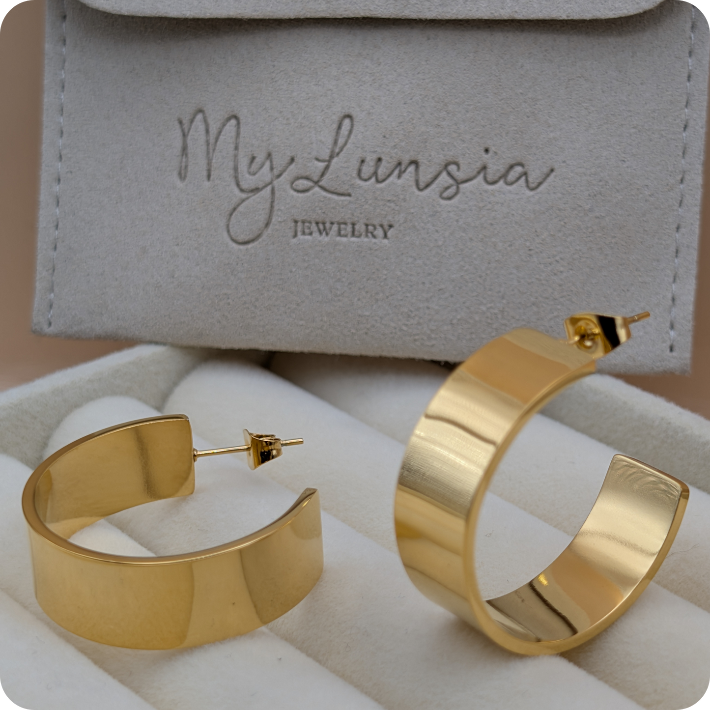 14k Gold plated chunky earrings