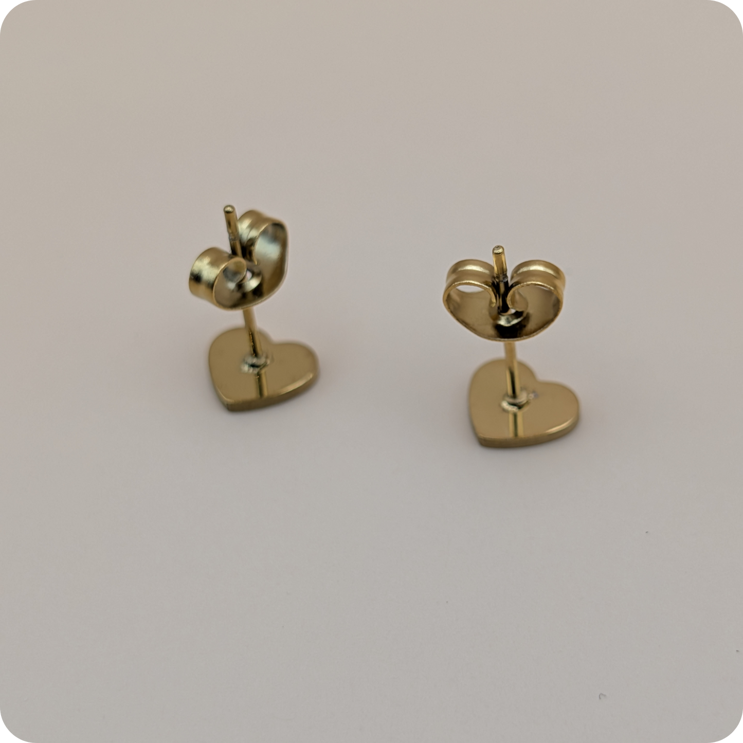 14k Gold plated heart earrings