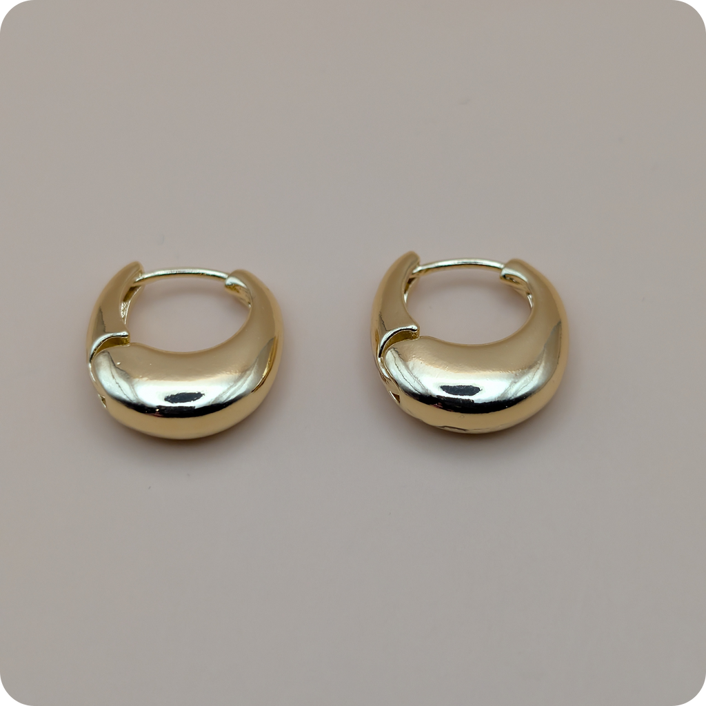 14k Gold plated small oval earrings