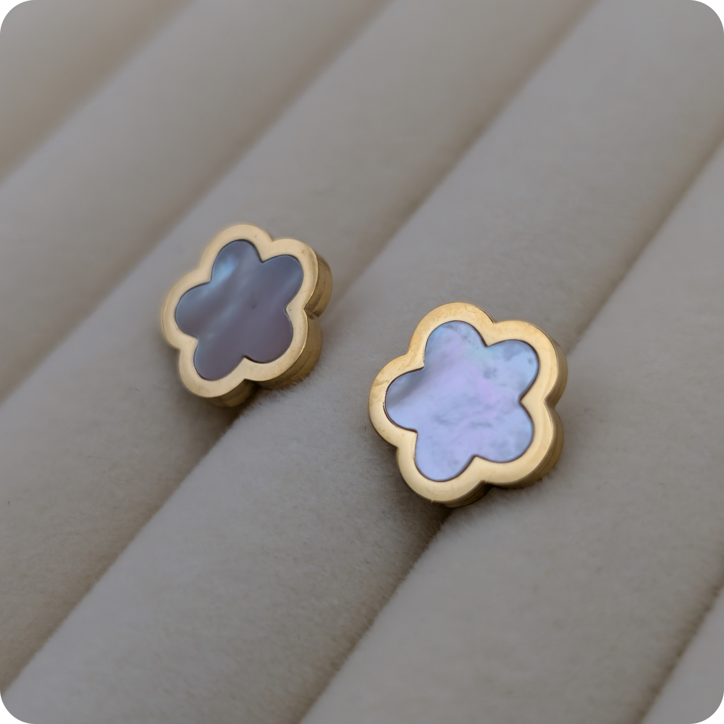 14k Gold plated mother of pearl earrings
