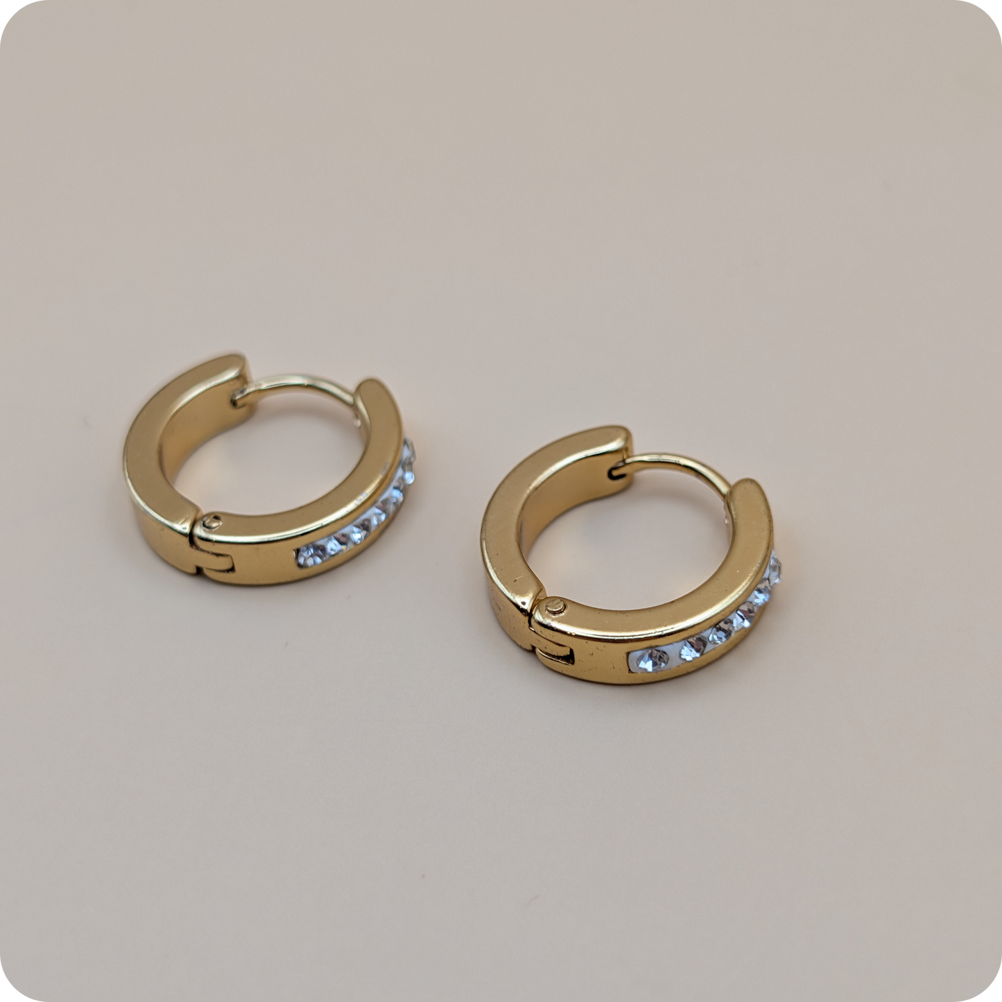 Boucles d'oreilles en zircone plaquées or 14 carats