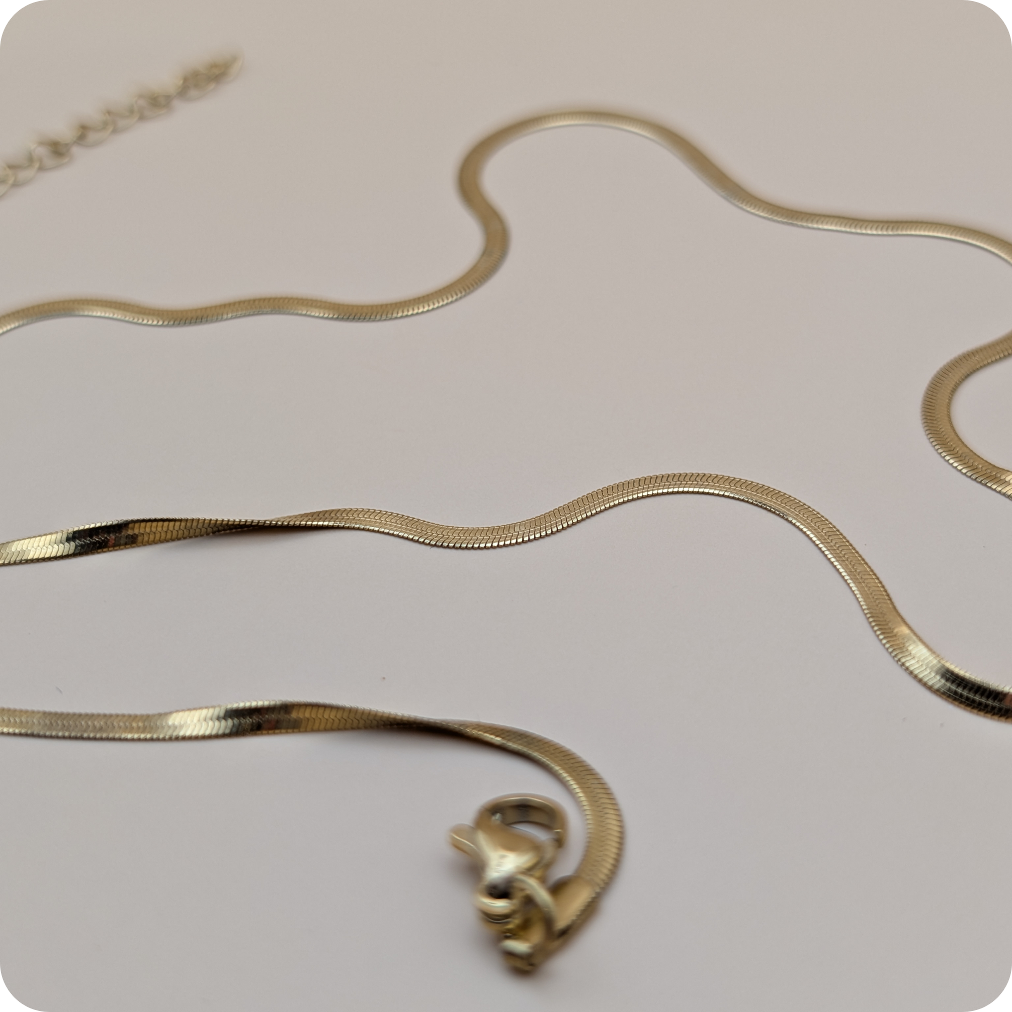 14k Gold plated platte ketting