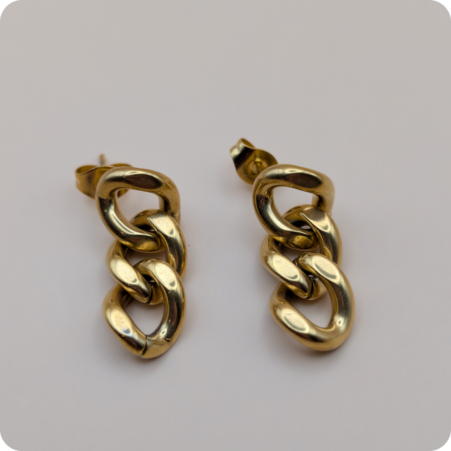 14k Gold plated chain earrings