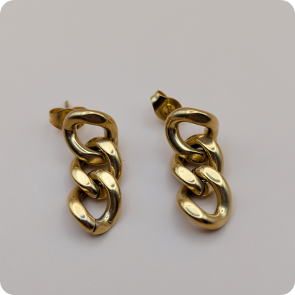 14k Gold plated chain earrings