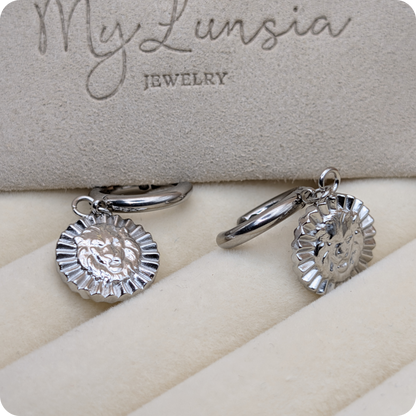 Silver plated bedel oorbellen
