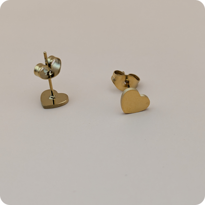 14k Gold plated heart earrings