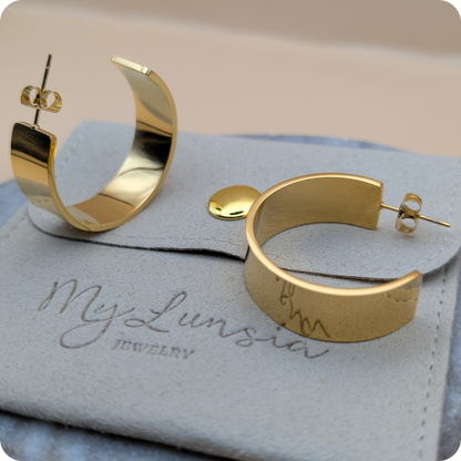 14k Gold plated chunky earrings