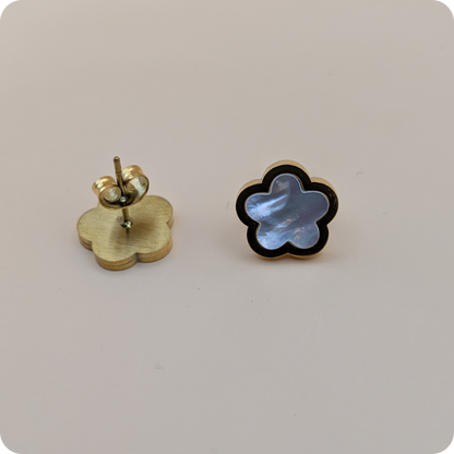 14k Gold plated mother of pearl earrings