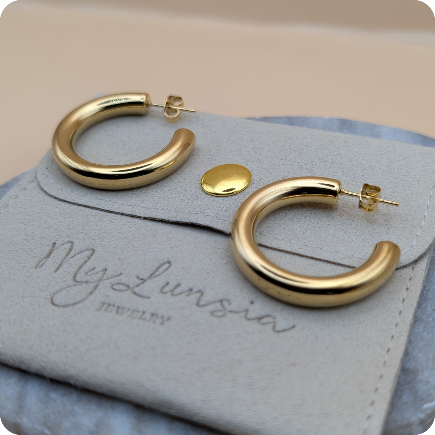 14k Gold plated big rings