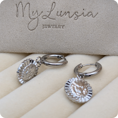 Silver plated bedel oorbellen