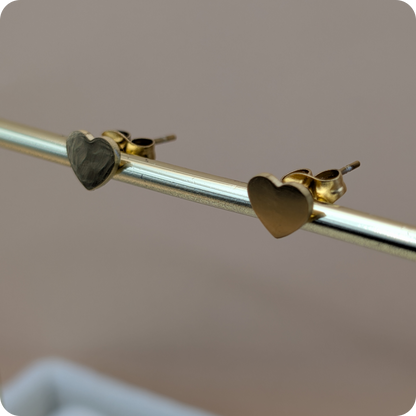14k Gold plated heart earrings