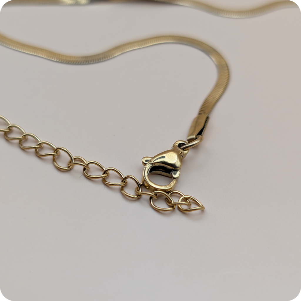 14k Gold plated platte ketting