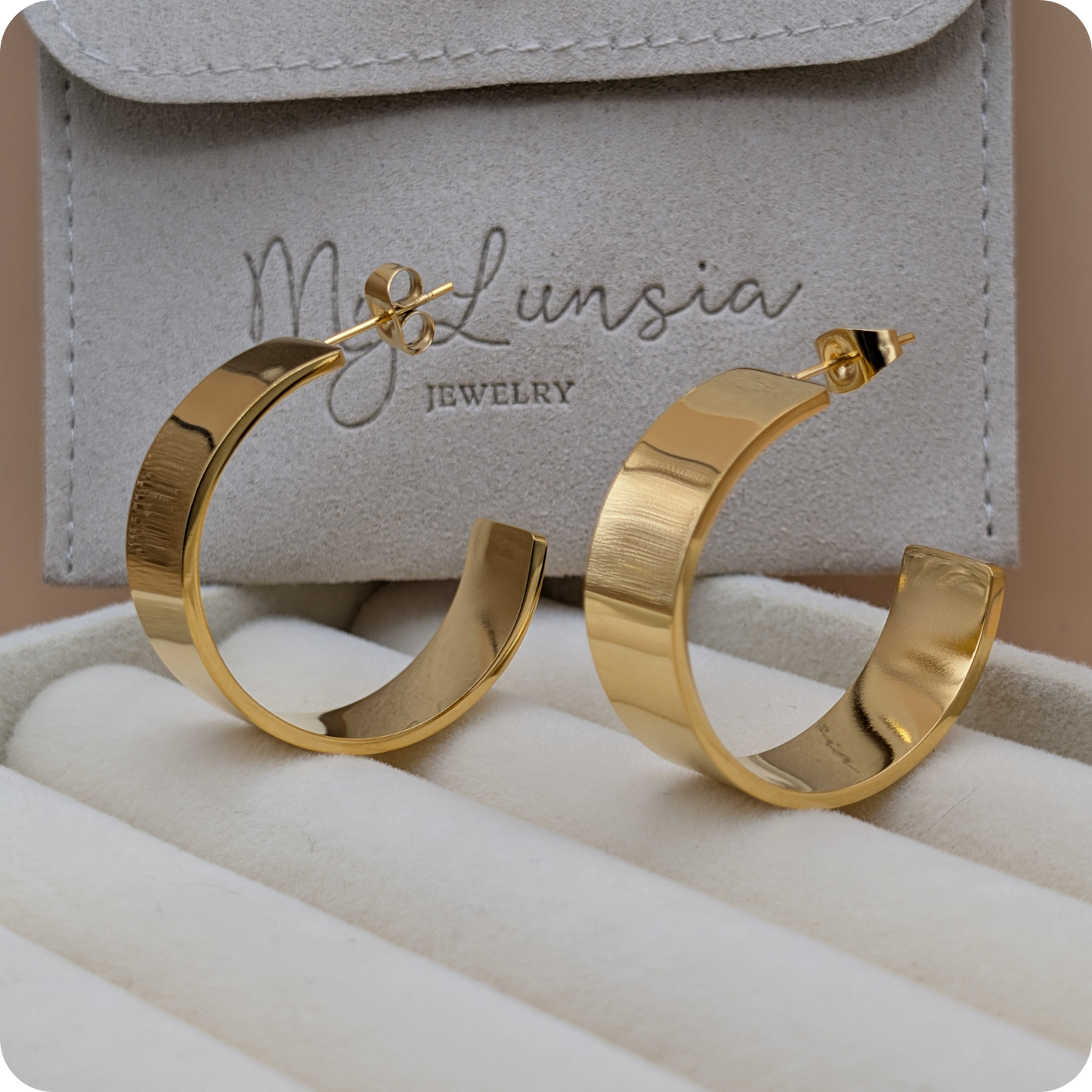 14k Gold plated chunky earrings