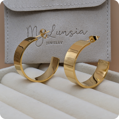 14k Gold plated chunky earrings