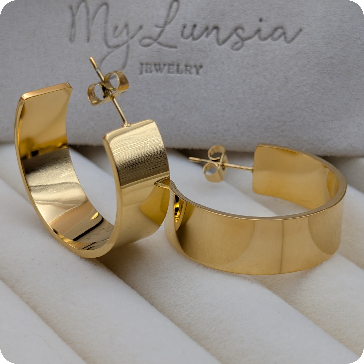 14k Gold plated chunky earrings