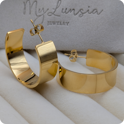 14k Gold plated chunky earrings