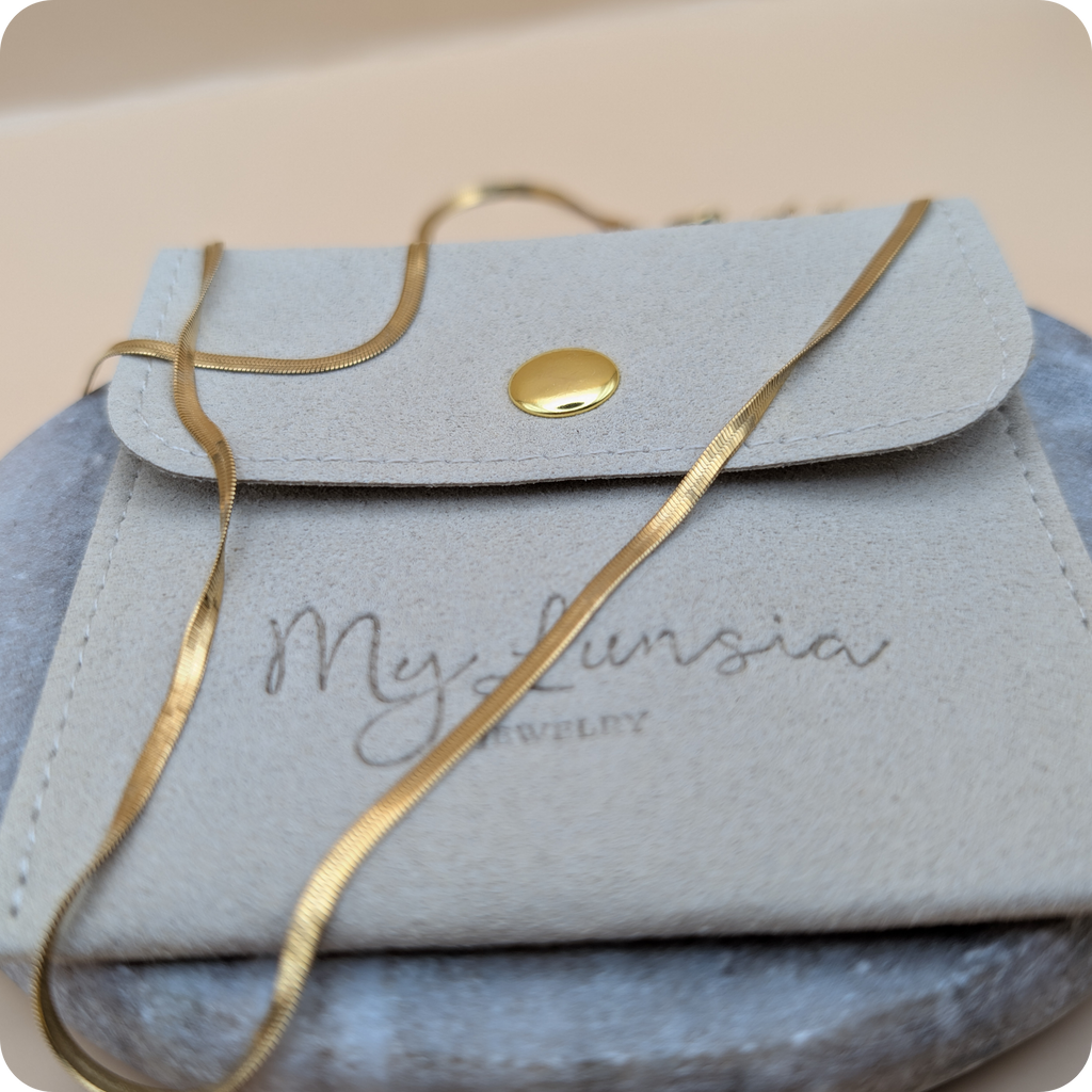 14k Gold plated platte ketting
