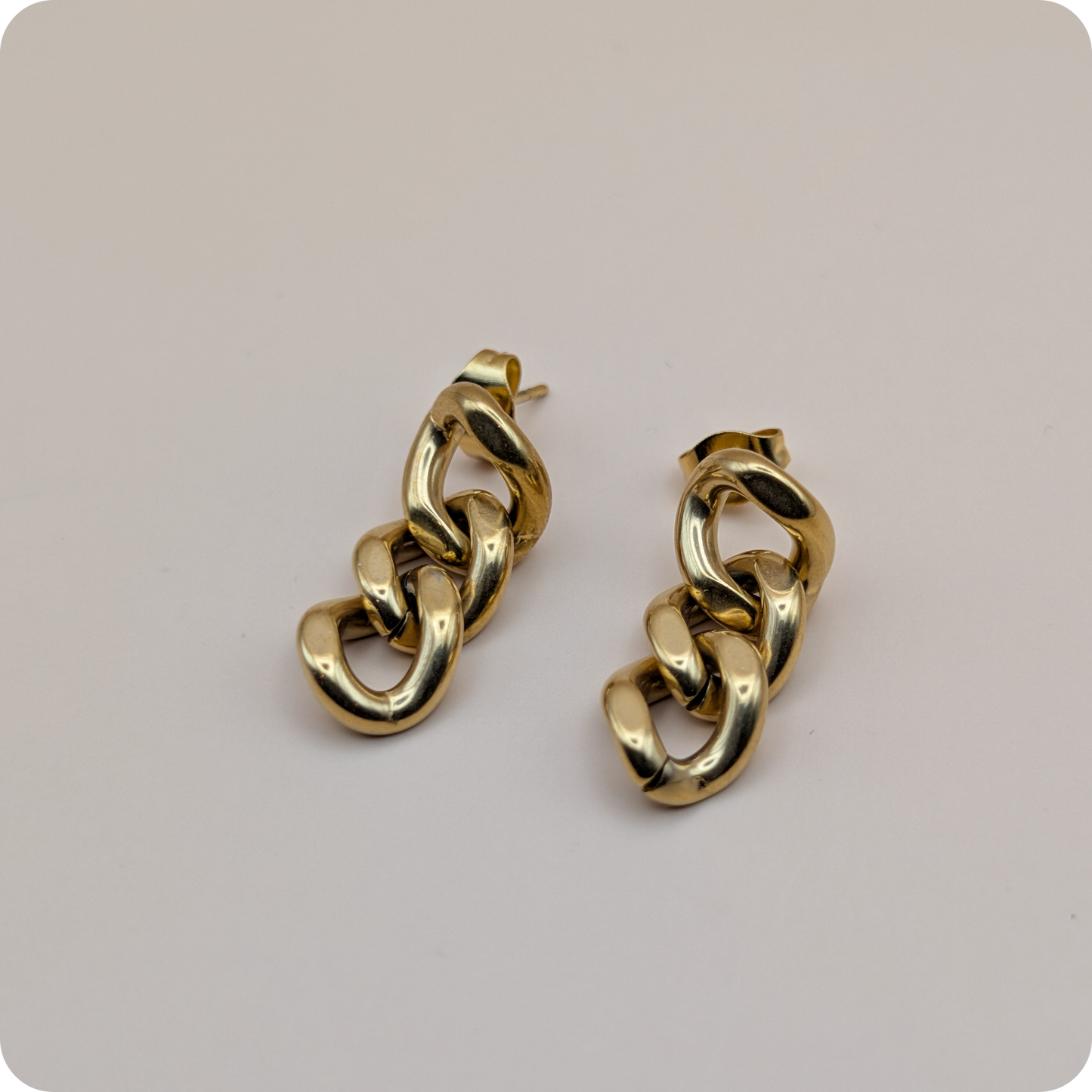 14k Gold plated chain earrings