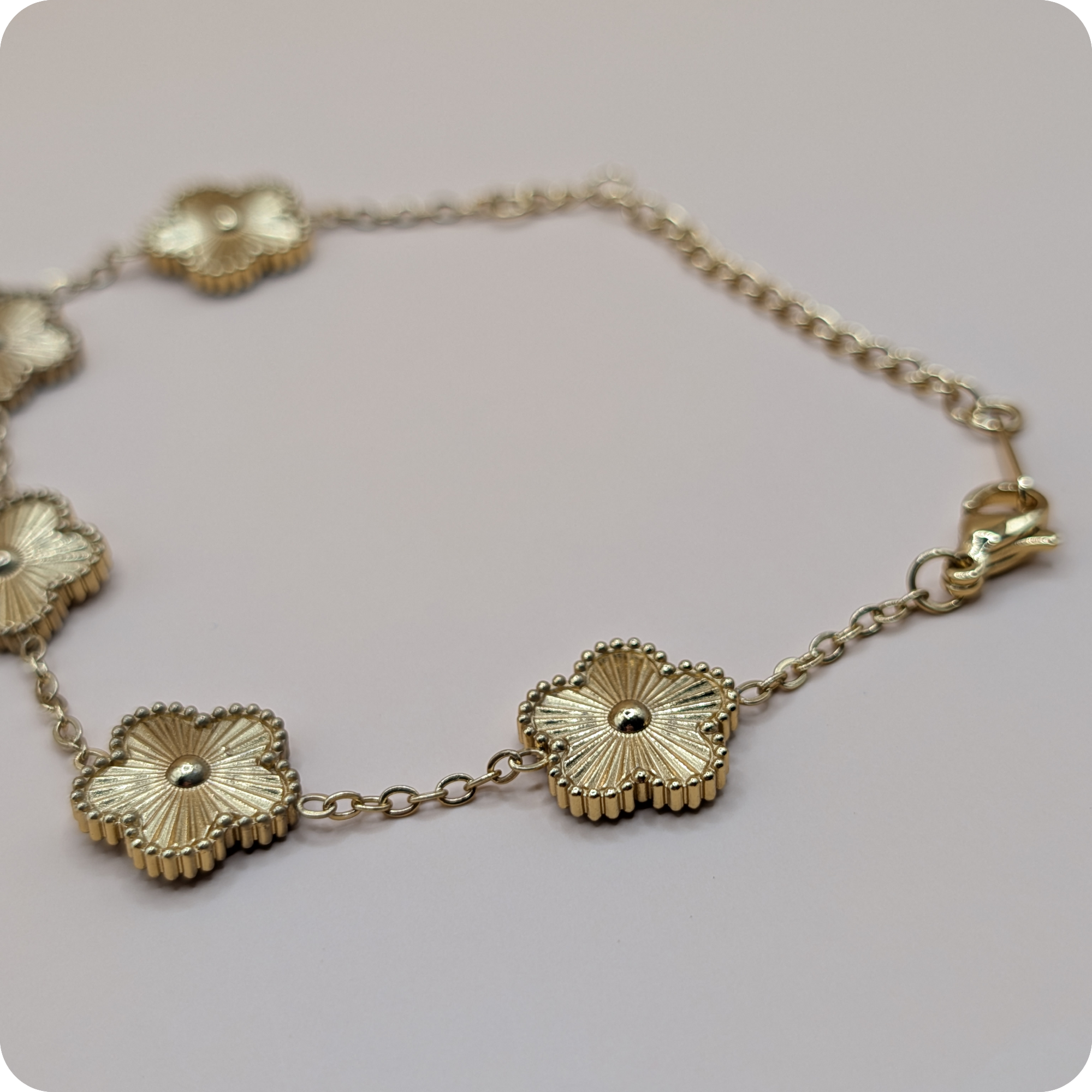 14k Gold plated flower bracelet
