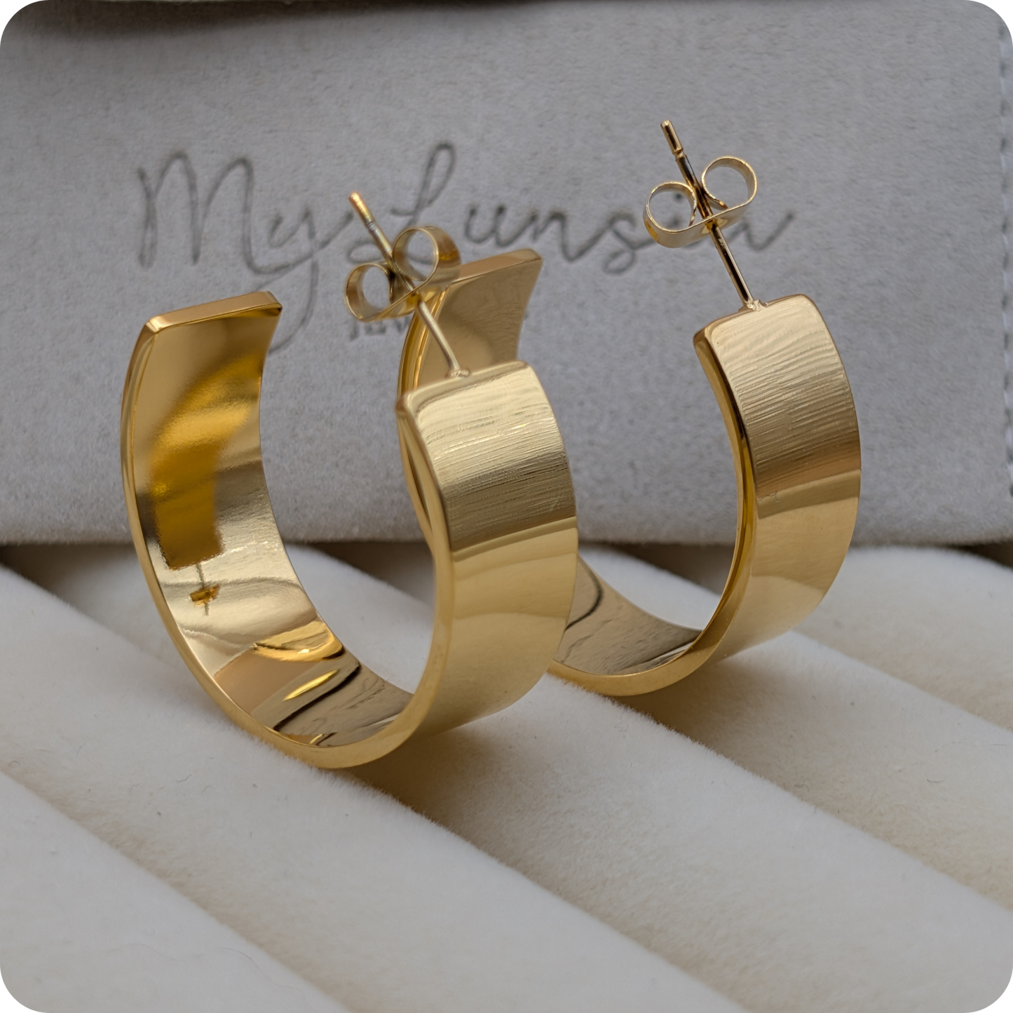 14k Gold plated chunky earrings