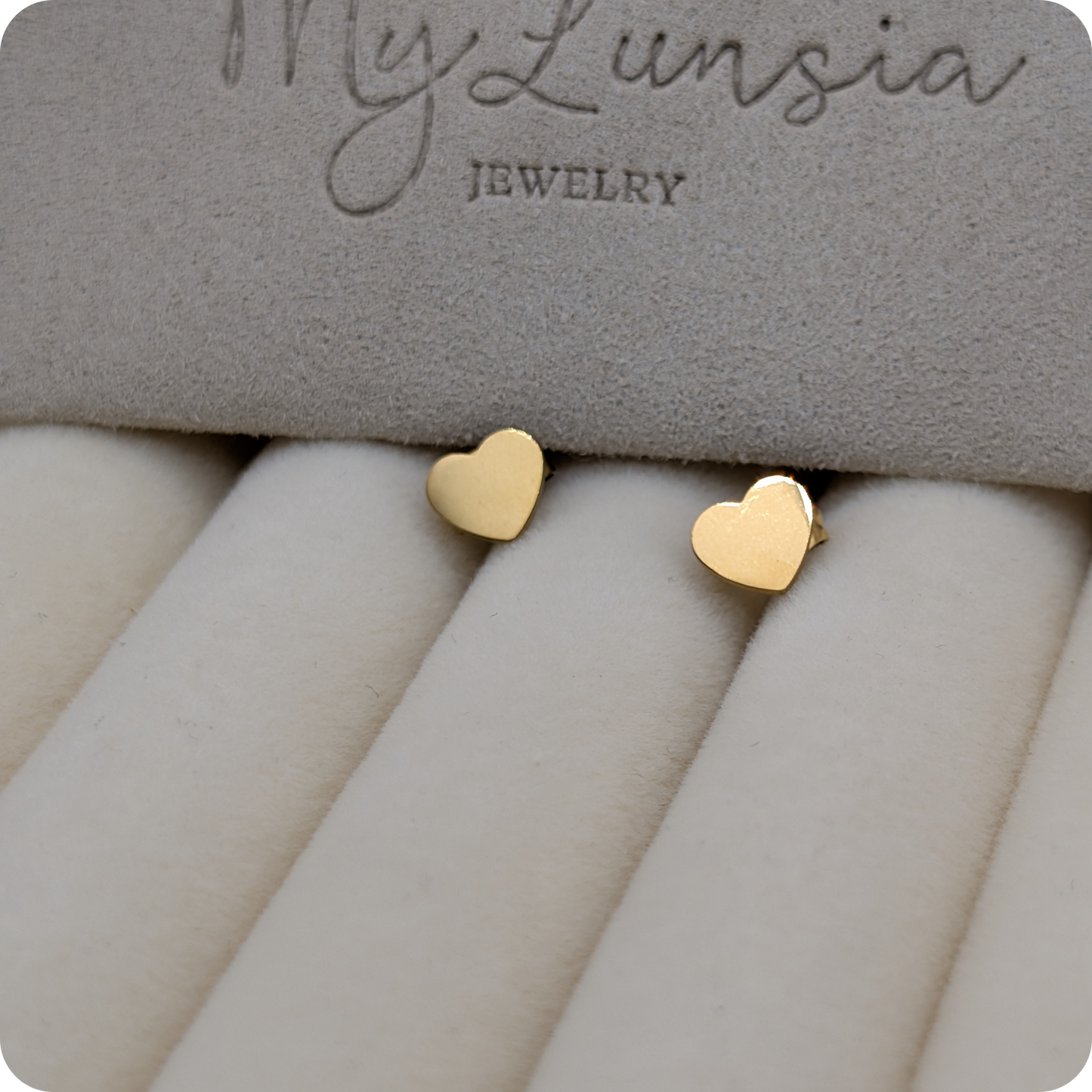 14k Gold plated heart earrings