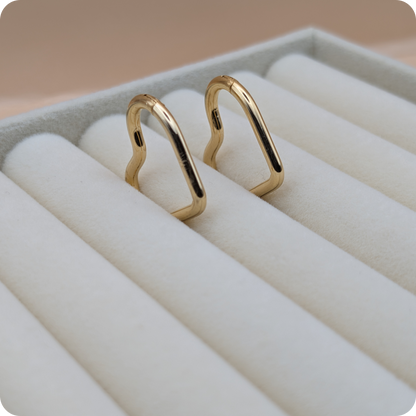 14k Gold plated big heart oorbellen